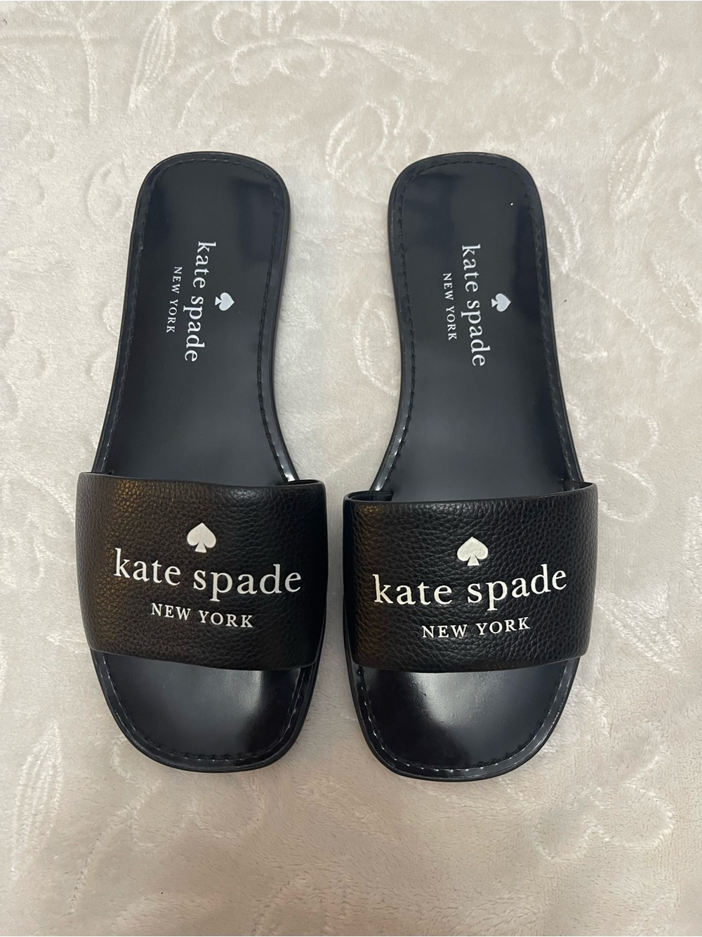 kate spade New York Black Slide Sandals